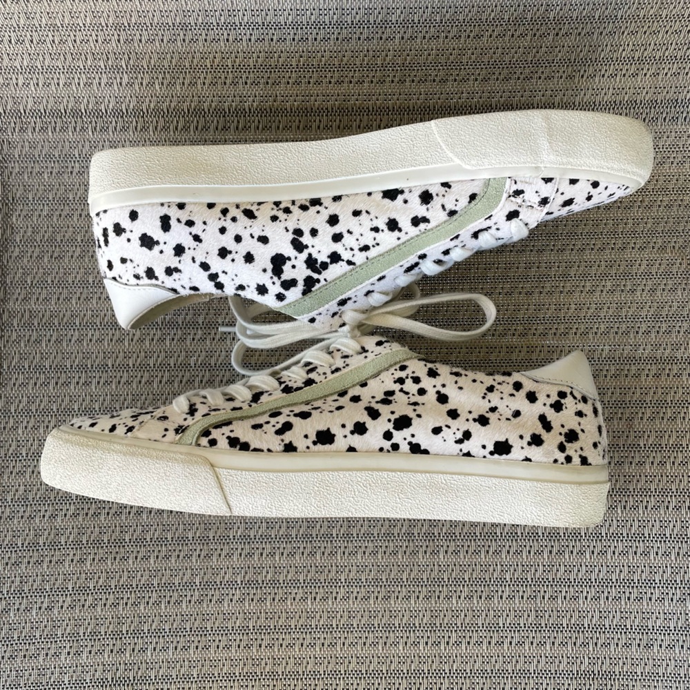 Madewell Sidewalk Low-Top Sneakers in Spatter-Painted Calf Hair Size 8 - Picture 7 of 11